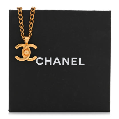 Chanel Quilted CC Pendant Chain Necklace Gold 7 of 7