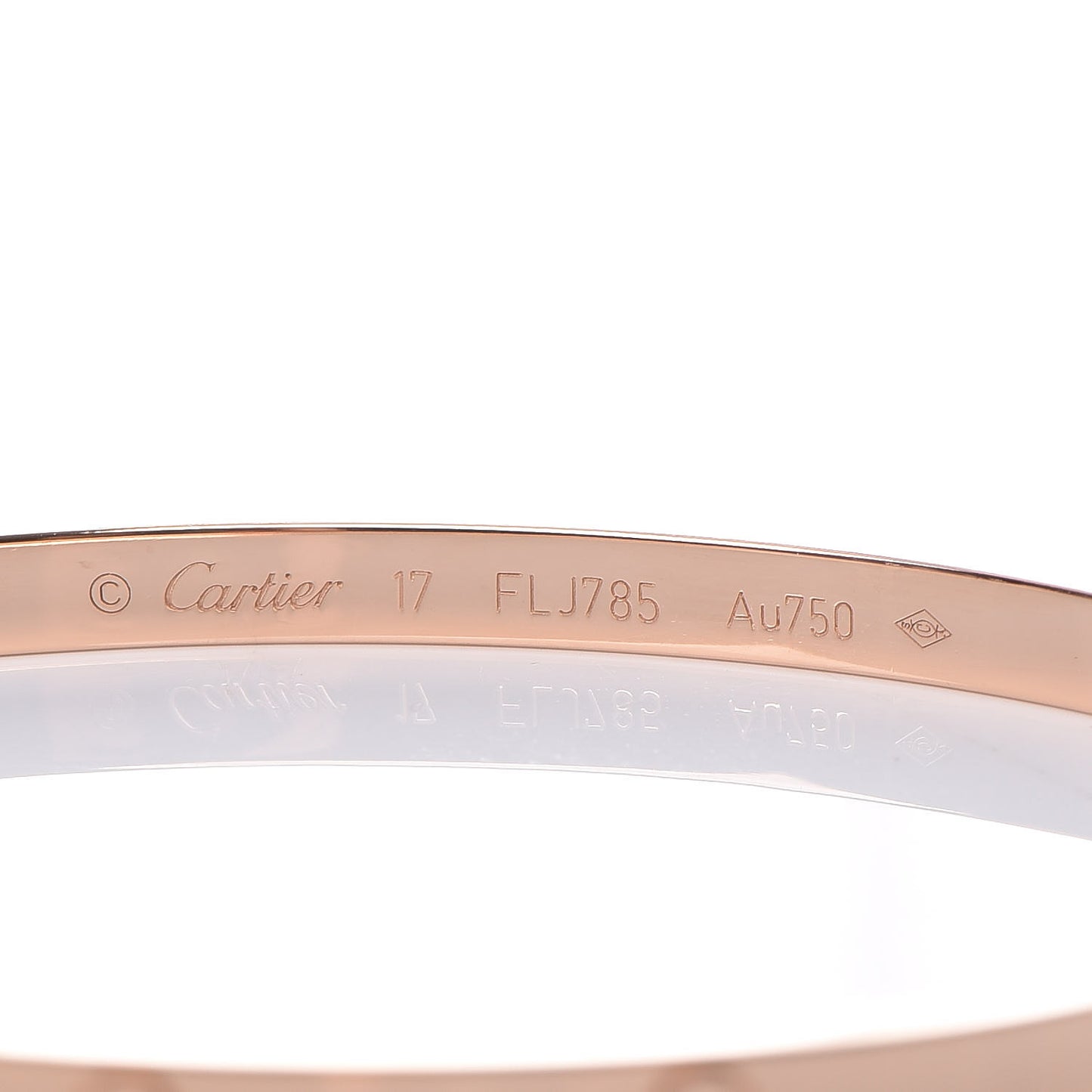18K Pink Gold Small LOVE Bracelet 17