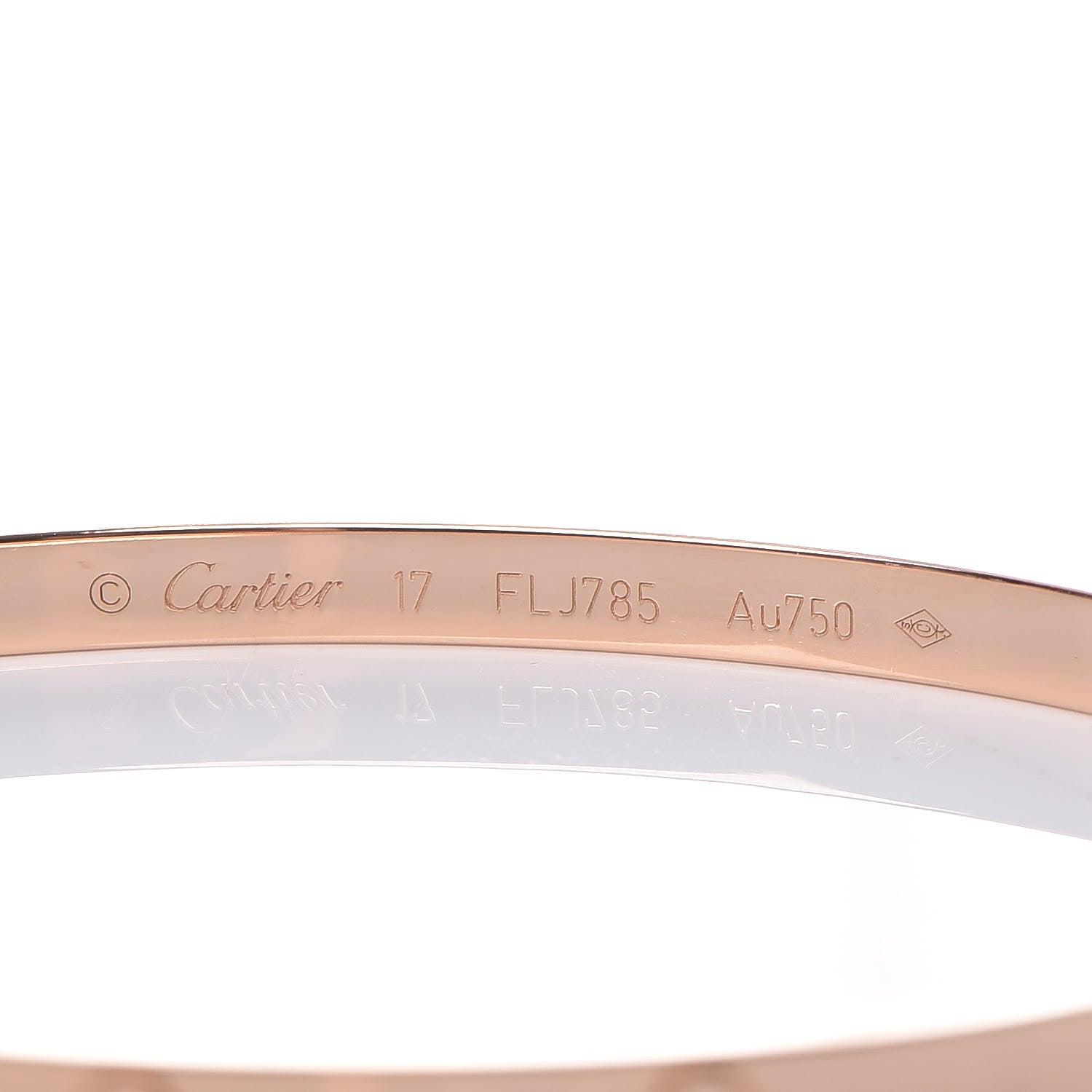 Cartier 18K Pink Gold Small LOVE Bracelet 17 3 of 5