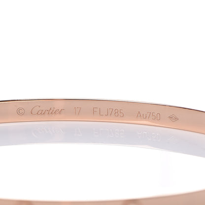 Cartier 18K Pink Gold Small LOVE Bracelet 17 3 of 5