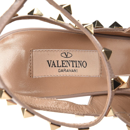 Valentino Garavani Patent Nappa Rockstud Ankle Strap 100mm Pumps 38 Poudre 7 of 8