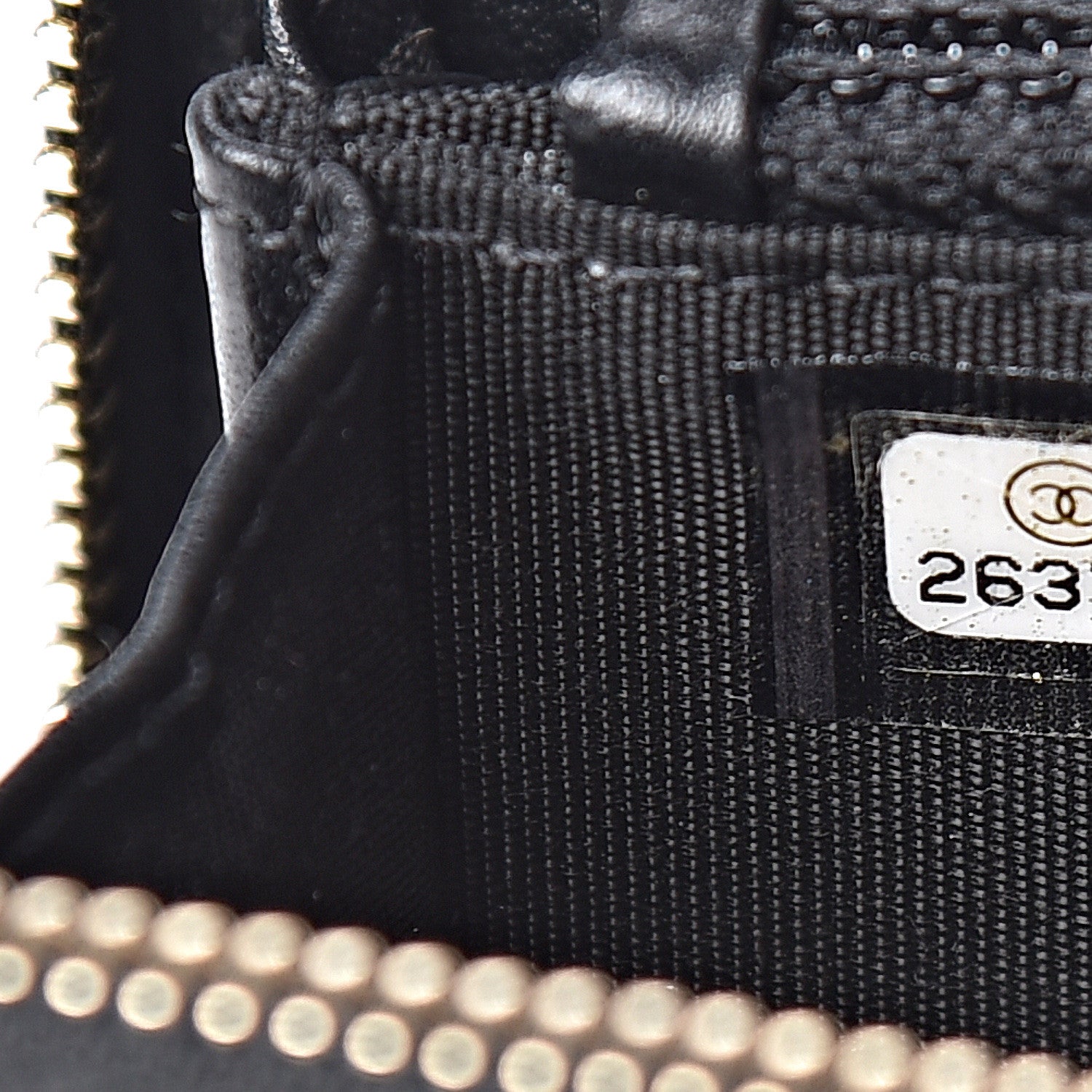 Chanel Caviar Quilted Small Filigree Zip Around Wallet Beige Black 8 of 9