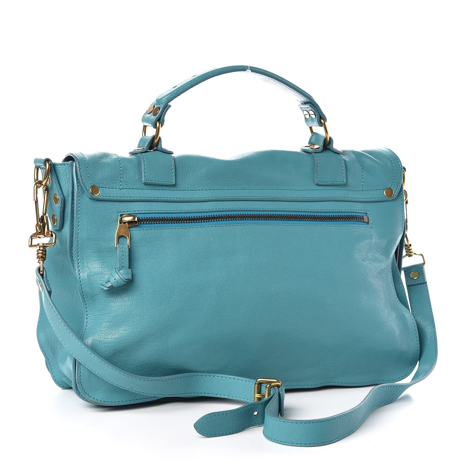 Proenza Schouler Lambskin Medium PS1 Satchel Lagoon 3 of 8