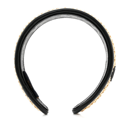 Louis Vuitton Calfskin Raffia Raphia Headband 1 of 5