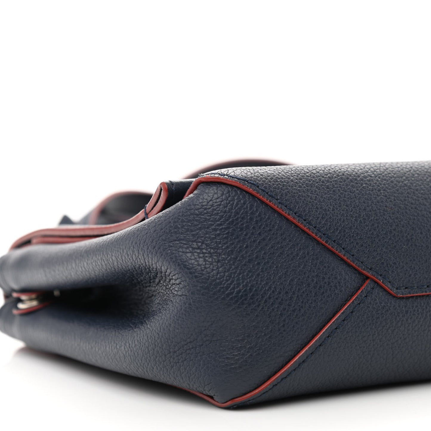 Calfskin Lockme II Chain Bag BB Marine Rouge