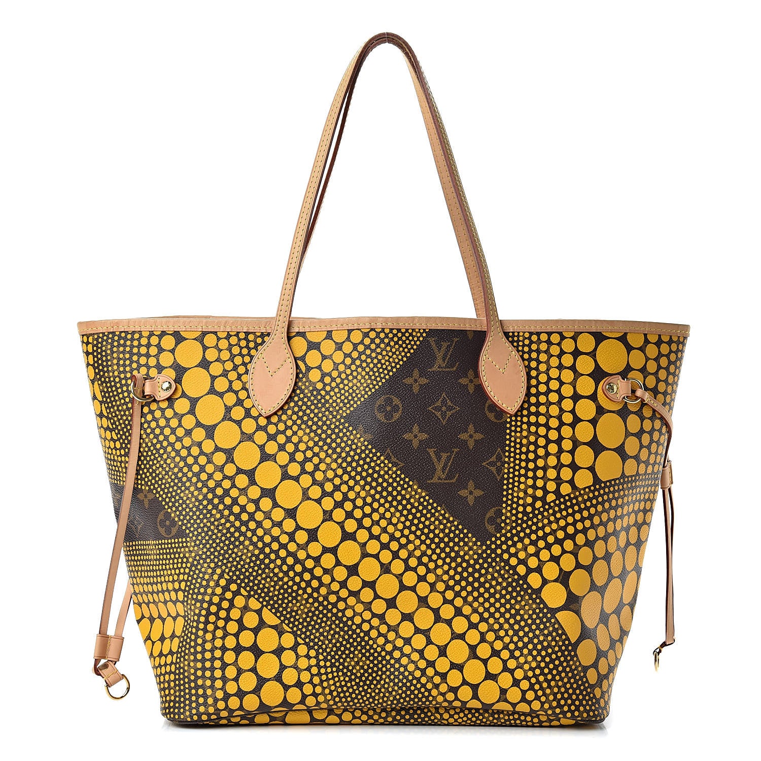 Louis Vuitton Monogram Kusama Waves Neverfull MM Yellow 1 of 10