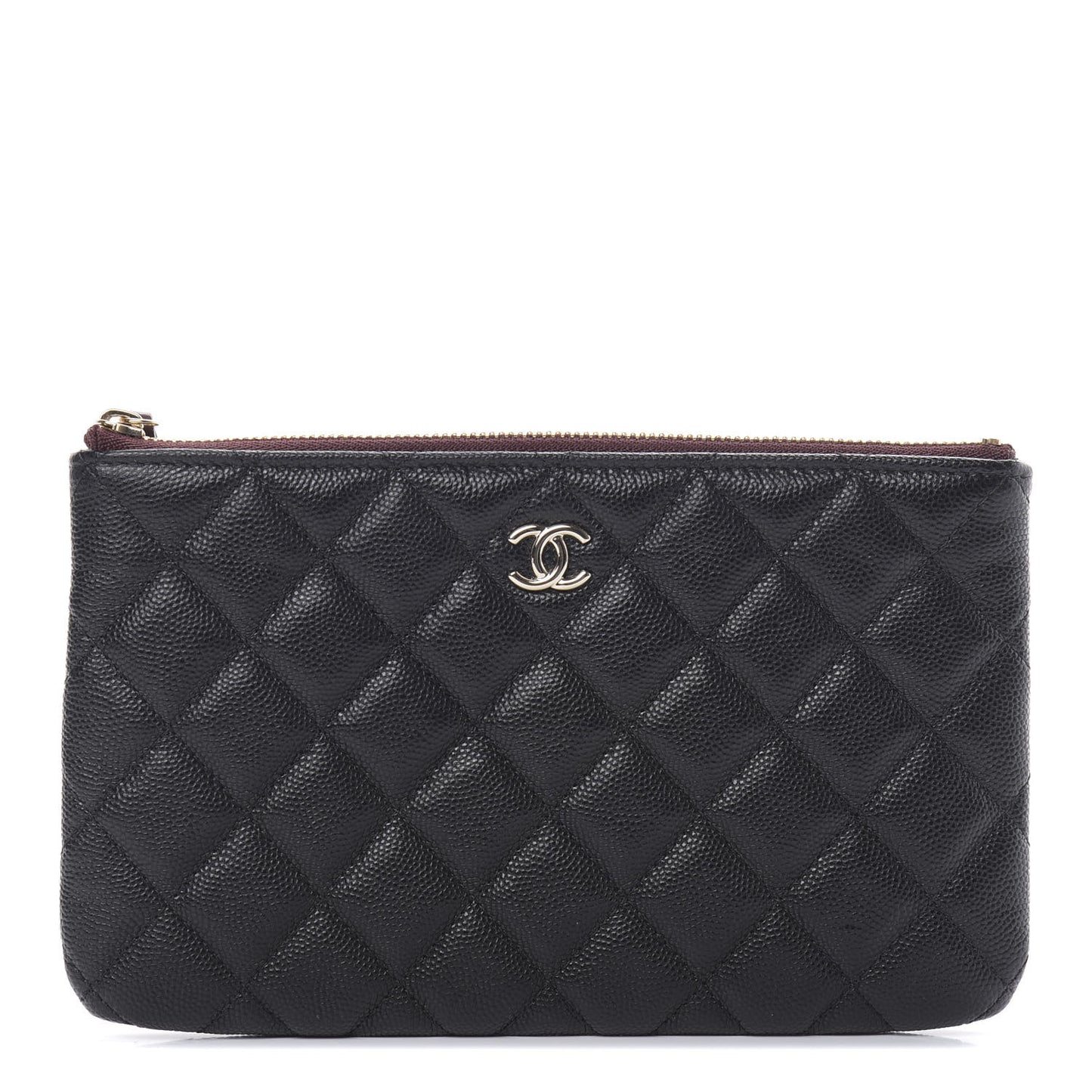 Caviar Quilted Small Pouch Black