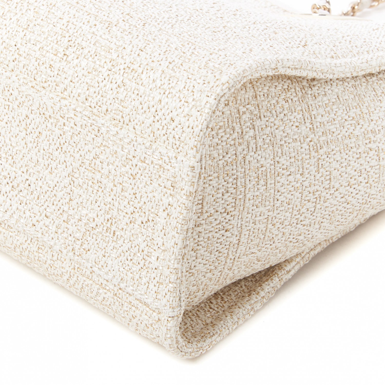 Chanel Lurex Boucle Small Deauville Tote White 7 of 10