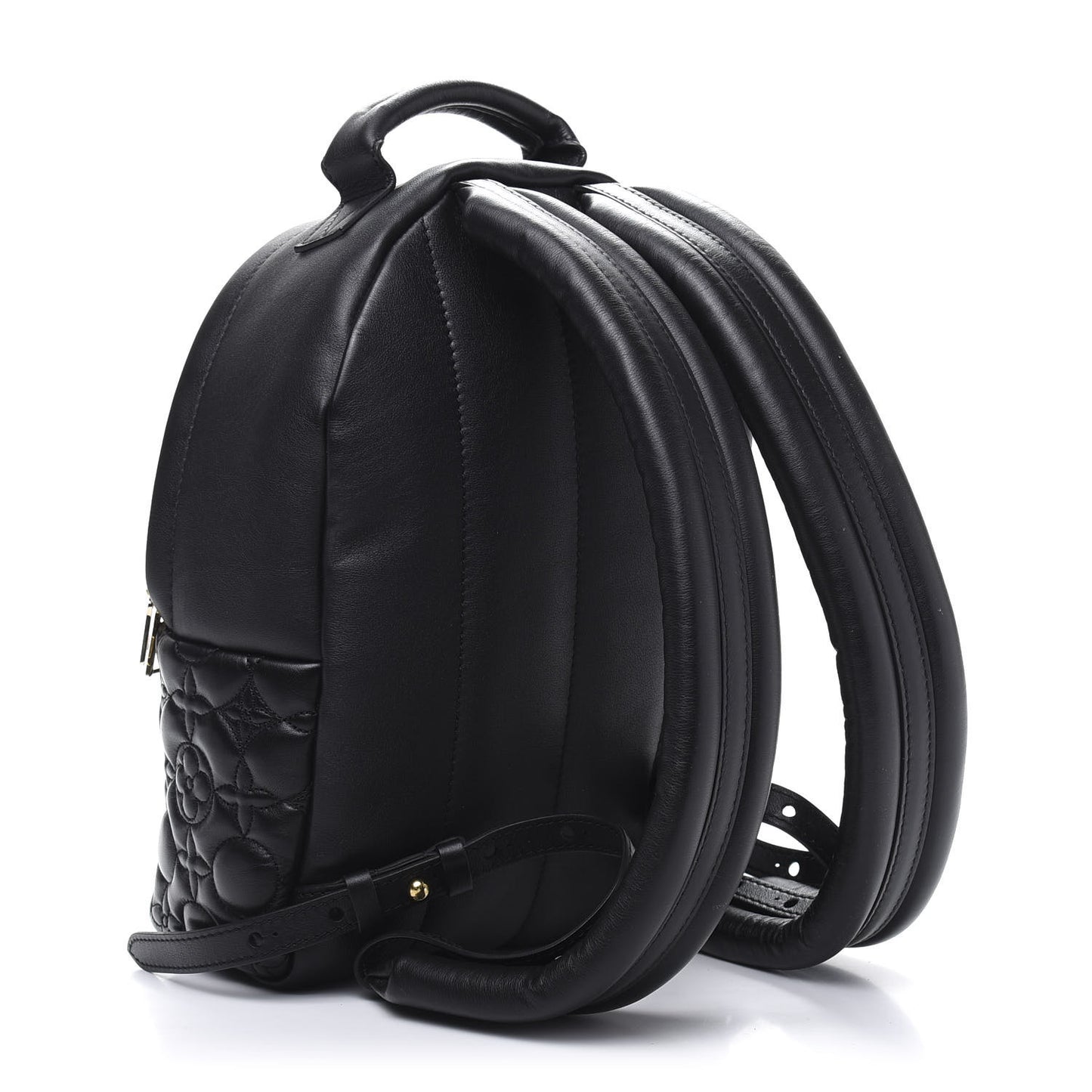 Lambskin Flower Matelasse Palm Springs Backpack PM Black