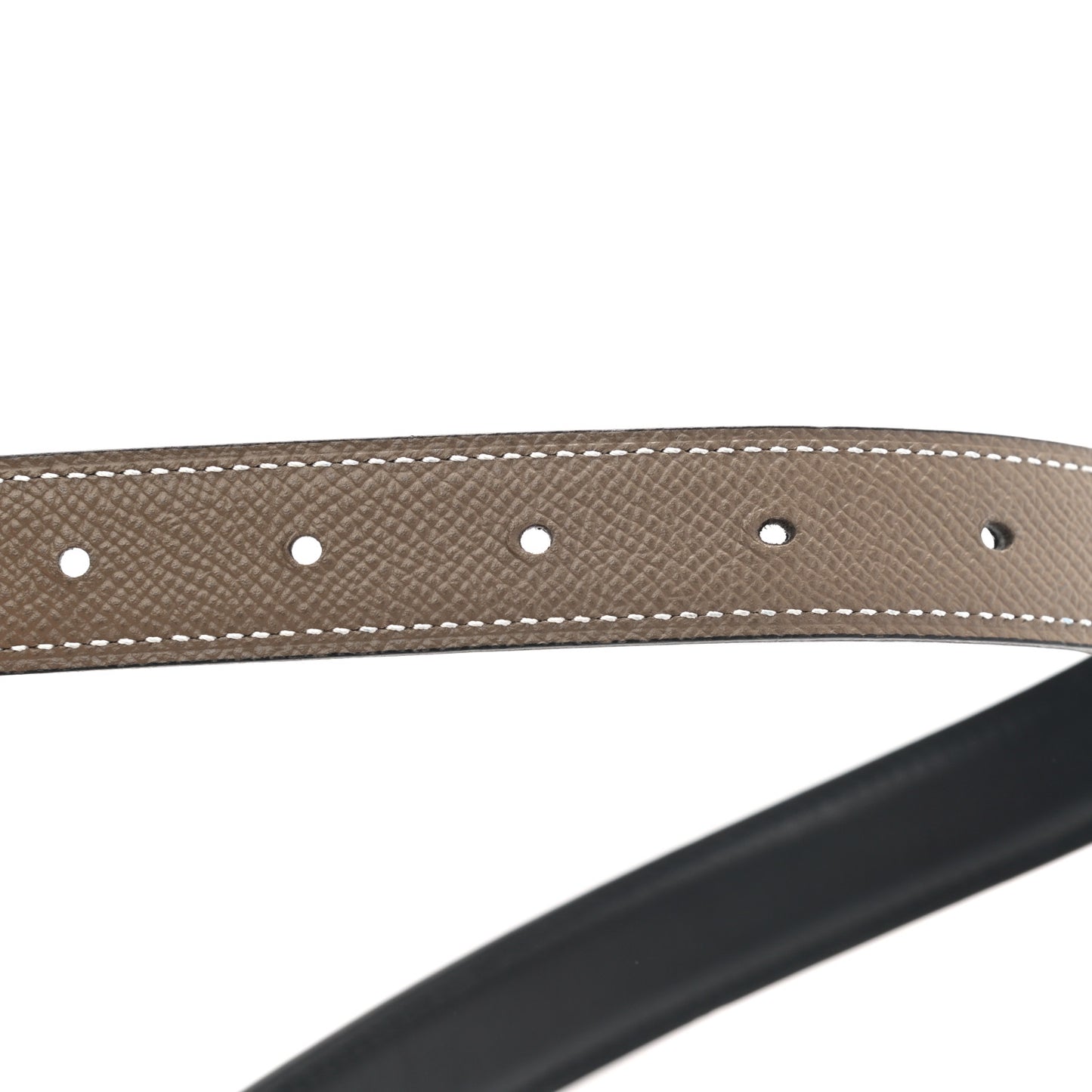 Swift Epsom 24mm Mini Constance H Belt 95 Black Etoupe