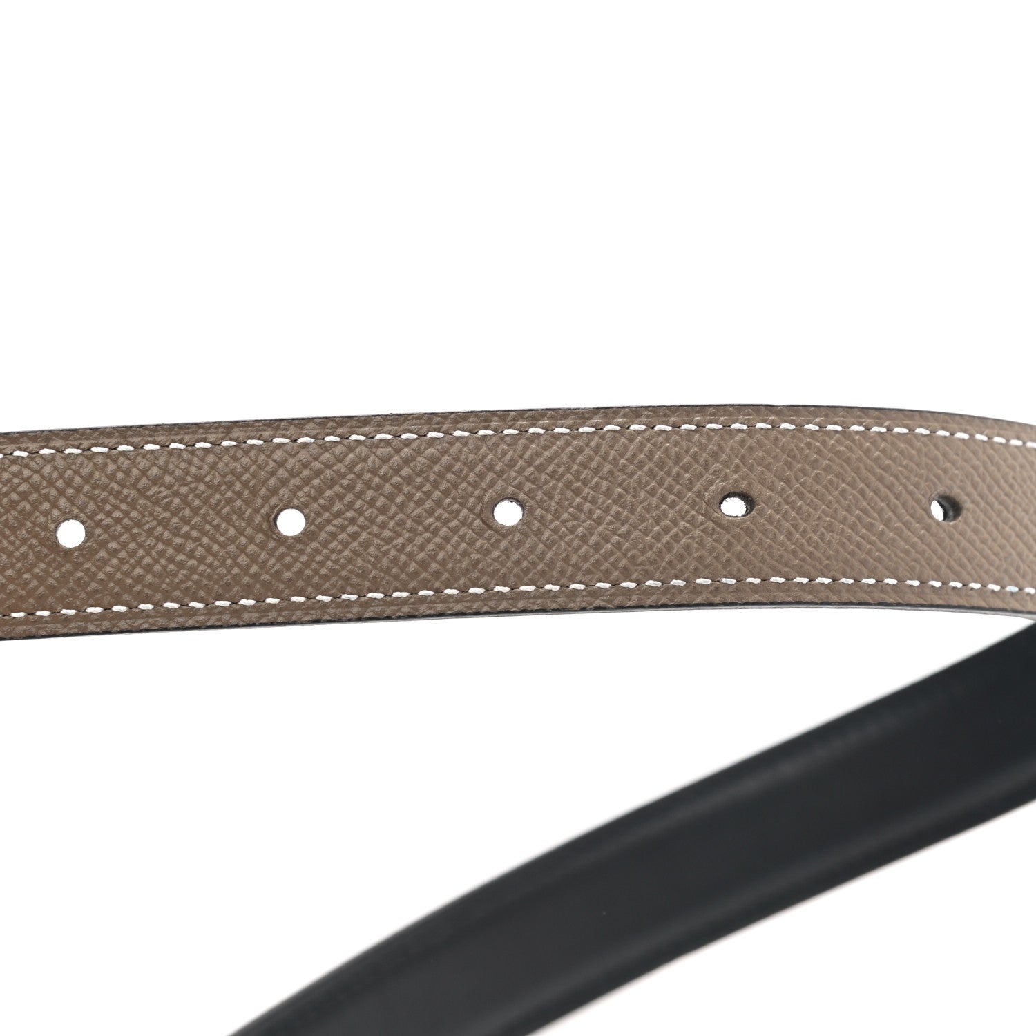 Hermes Swift Epsom 24mm Mini Constance H Belt 95 Black Etoupe 3 of 6