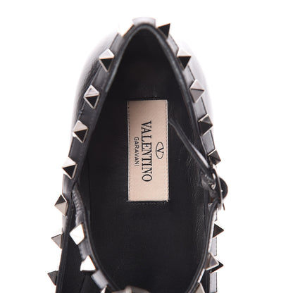 Valentino Garavani Patent Rockstud Cage Ballerina Flats 36 Black 7 of 9