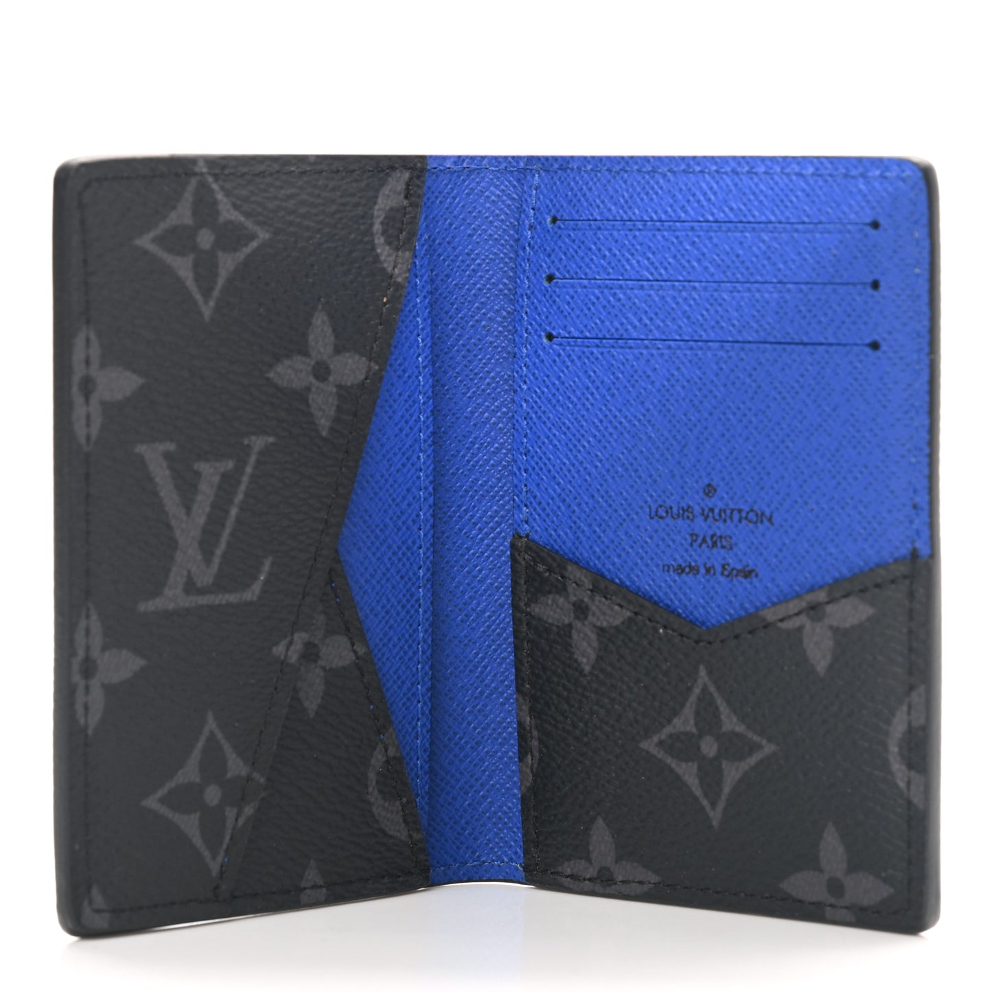 Epi Monogram Eclipse Pocket Organizer Black Blue