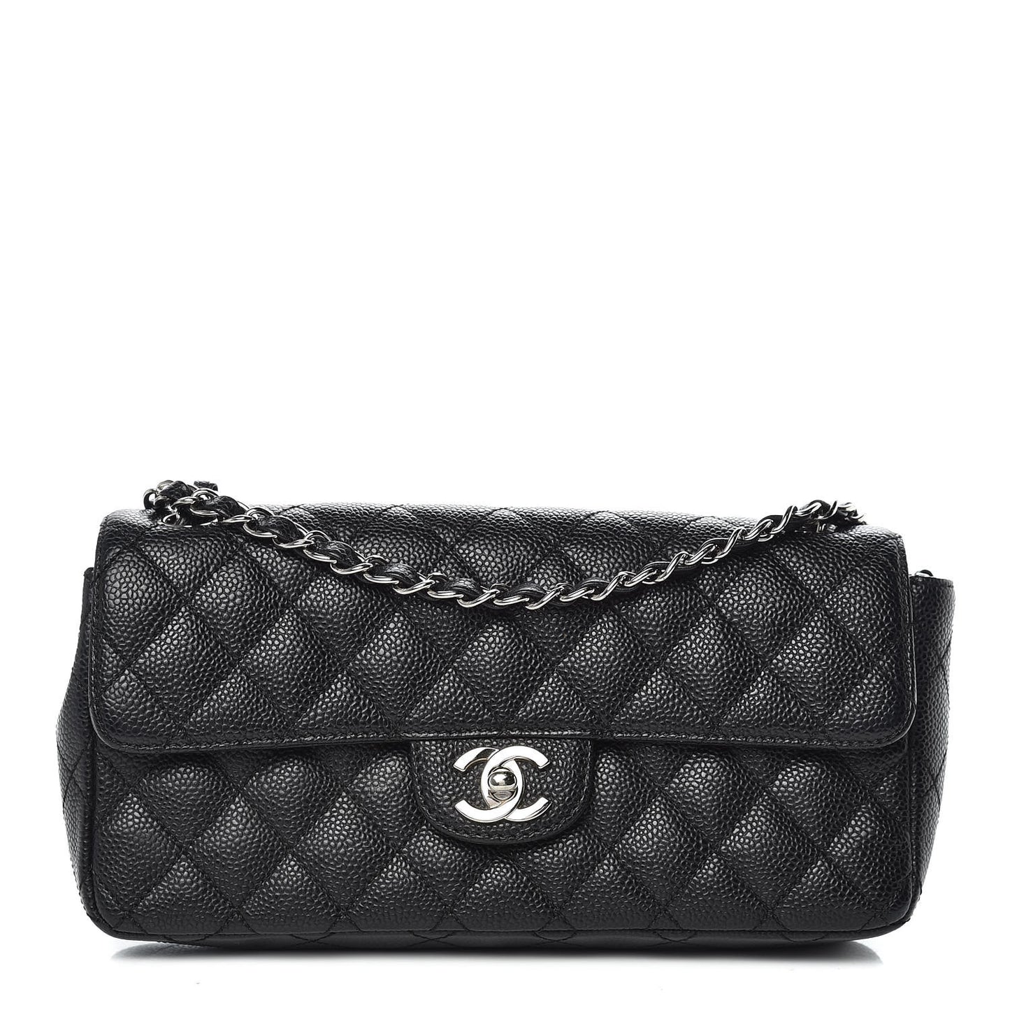 Caviar Quilted East West Flap Black