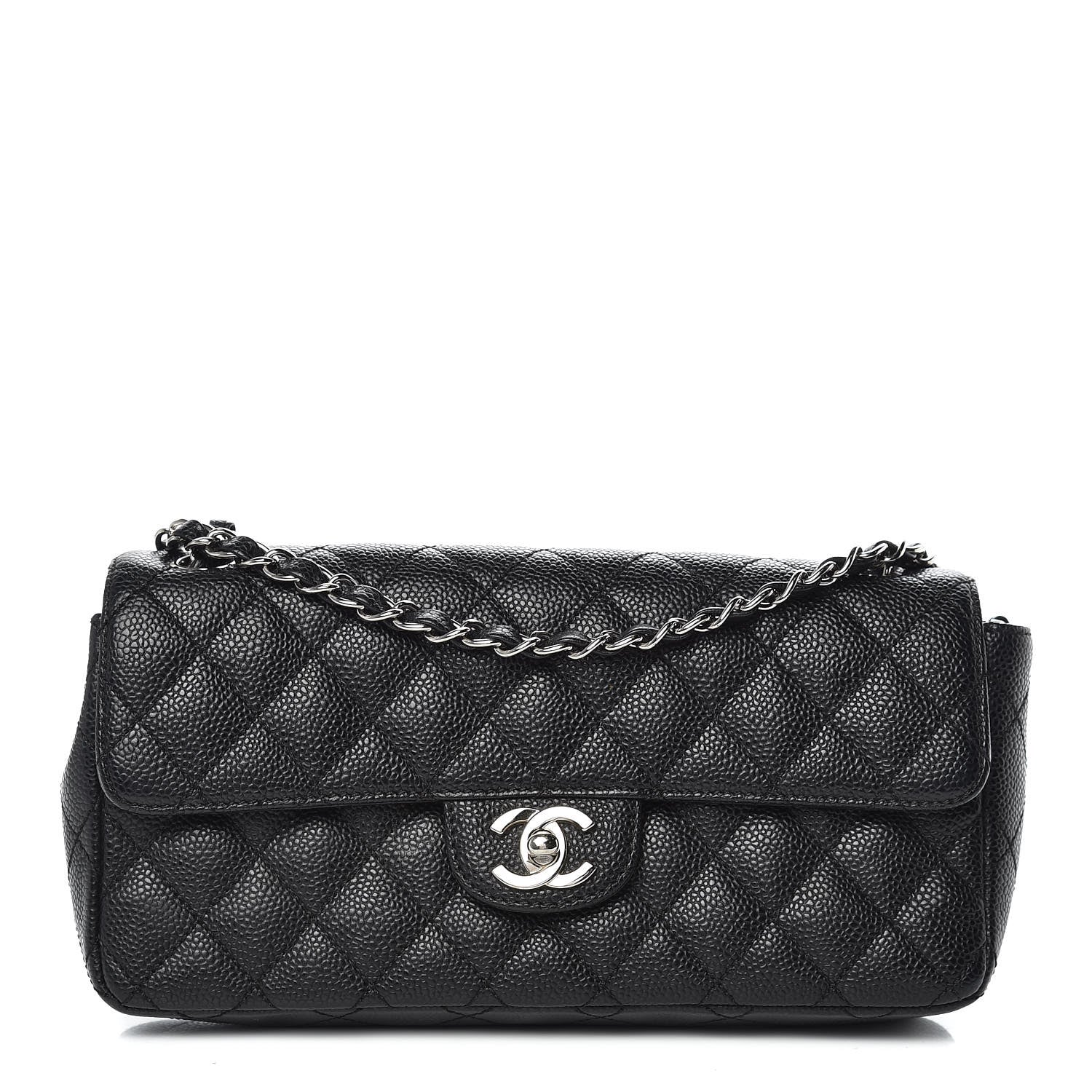 Chanel Caviar Quilted East West Flap Black 1 of 11