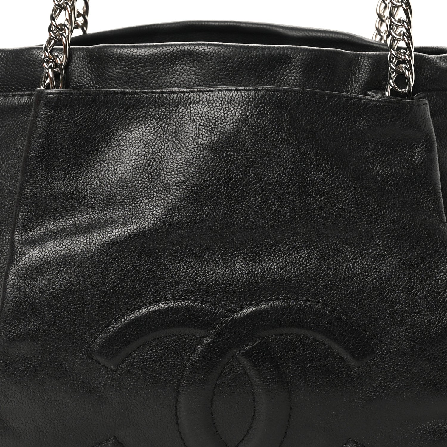 Chanel Caviar Large CC Tuck Tote Black 8 of 10