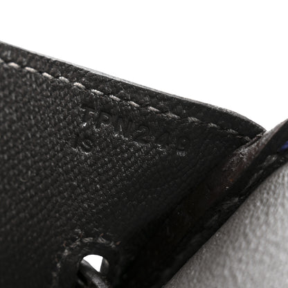 Hermes Shiny Porosus Crocodile Horseshoe Birkin 35 Havane Bleu Electrique Bleu Roi 7 of 14