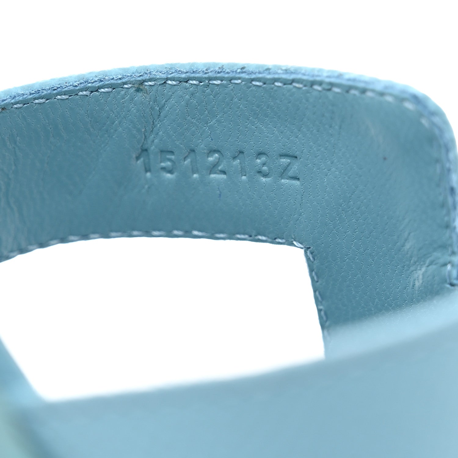 Hermes Epsom Oran Sandals 35.5 Bleu Littoral 8 of 9