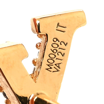 Louis Vuitton Metal Crystal LV Iconic Earrings Gold 5 of 5