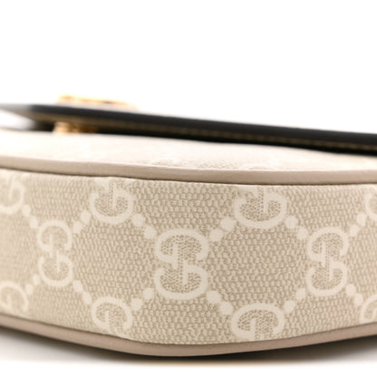 Gucci GG Supreme Monogram Textured Dollar Calfskin Web Mini Ophidia Envelope Shoulder Bag Beige Mystic White Oatmeal 10 of 12