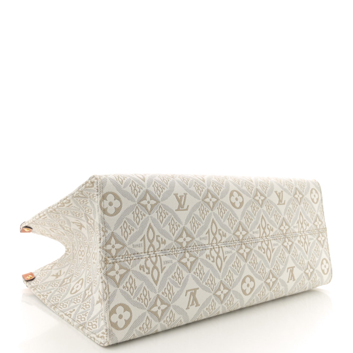 Louis Vuitton Jacquard Since 1854 Onthego MM Creme 4 of 10