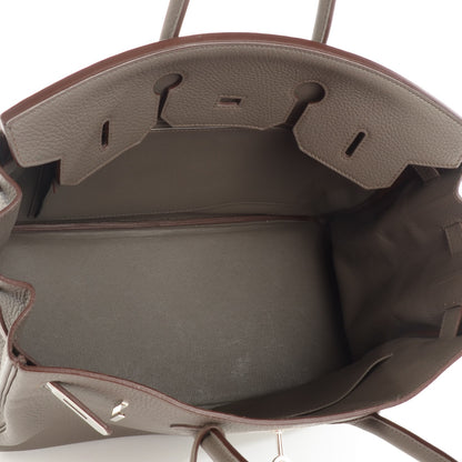 Hermes Taurillon Clemence Birkin 35 Etain 18 of 21