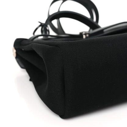 Hermes Military Toile Vache Hunter Herbag Zip PM 31 Black 9 of 11