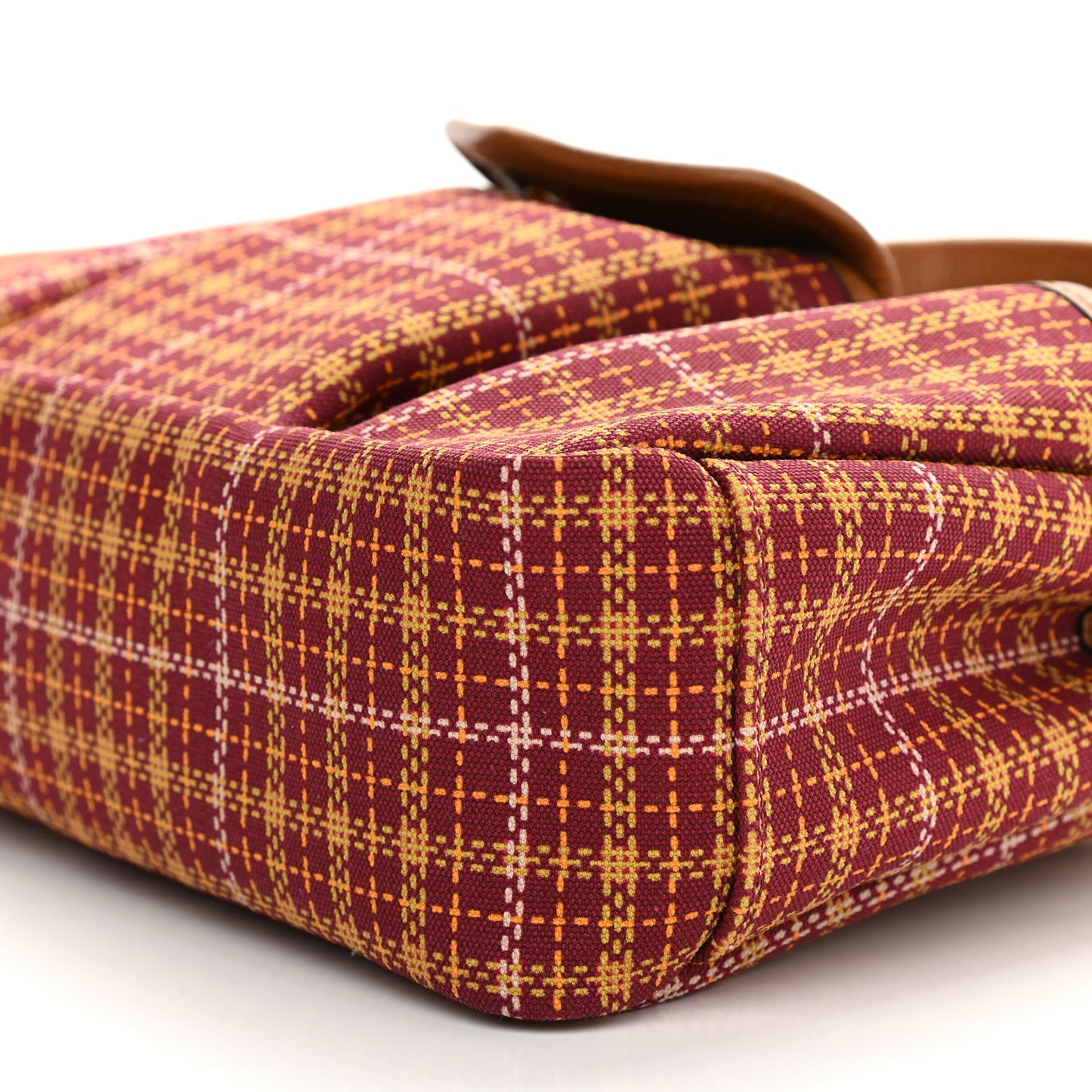 Canvas Plaid Childrens Tote Red