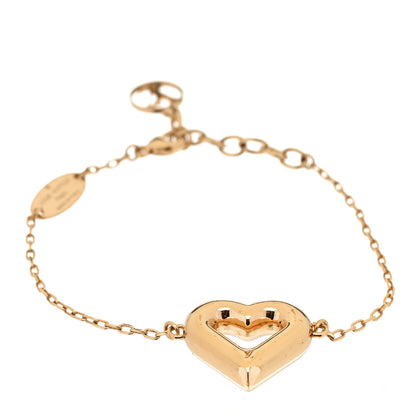 Louis Vuitton Metal LV And Me Heart Bracelet Gold 1 of 5