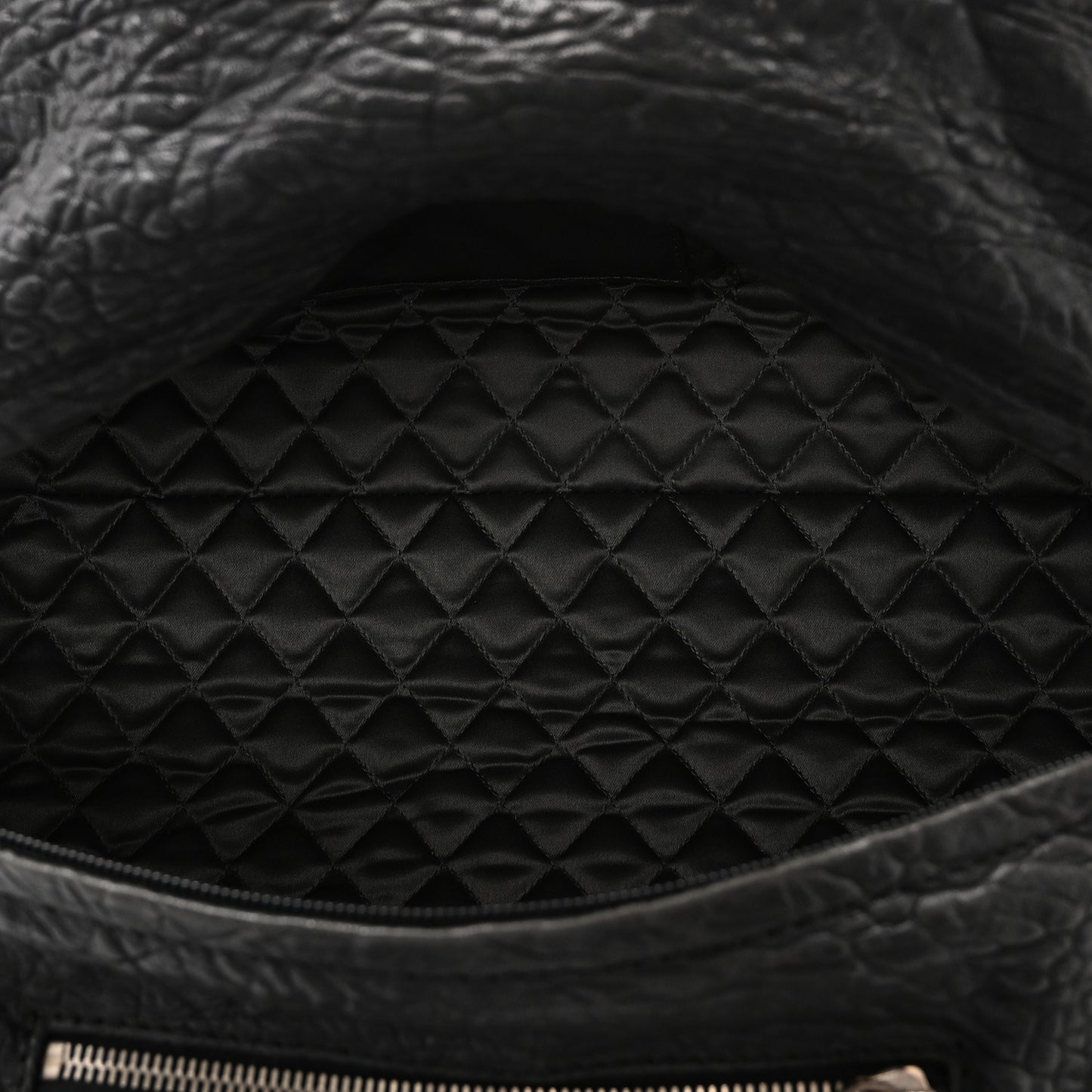 Distressed Lambskin Le Marais Bowler Black