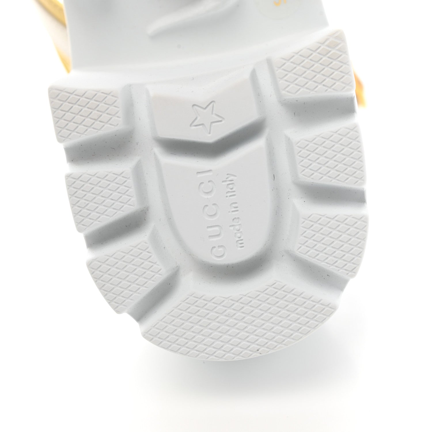 Gucci Nappa Platform Lug Sole Sandals 37 White Butter 5 of 9