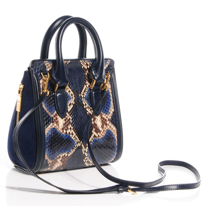 Alexander McQueen Python Mini Heroine Blue 3 of 8