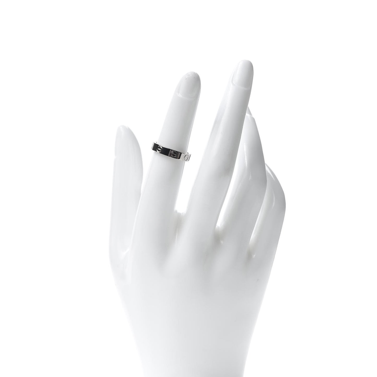 18K White Gold 3.5mm LOVE Wedding Band Ring 49 4.75