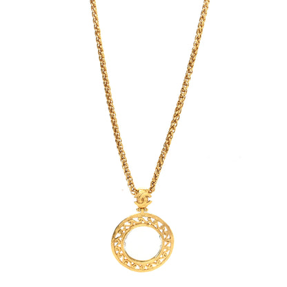 Chanel Metal Mirror Necklace Gold 1 of 4