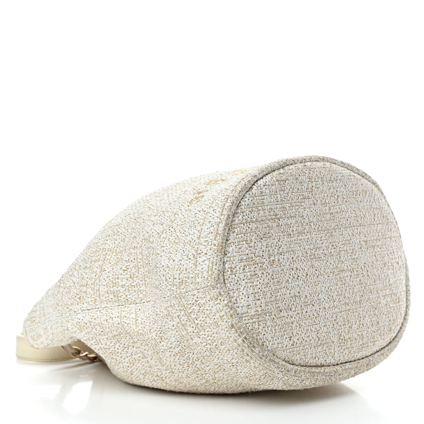 Lurex Boucle Deauville Drawstring Bag Ivory