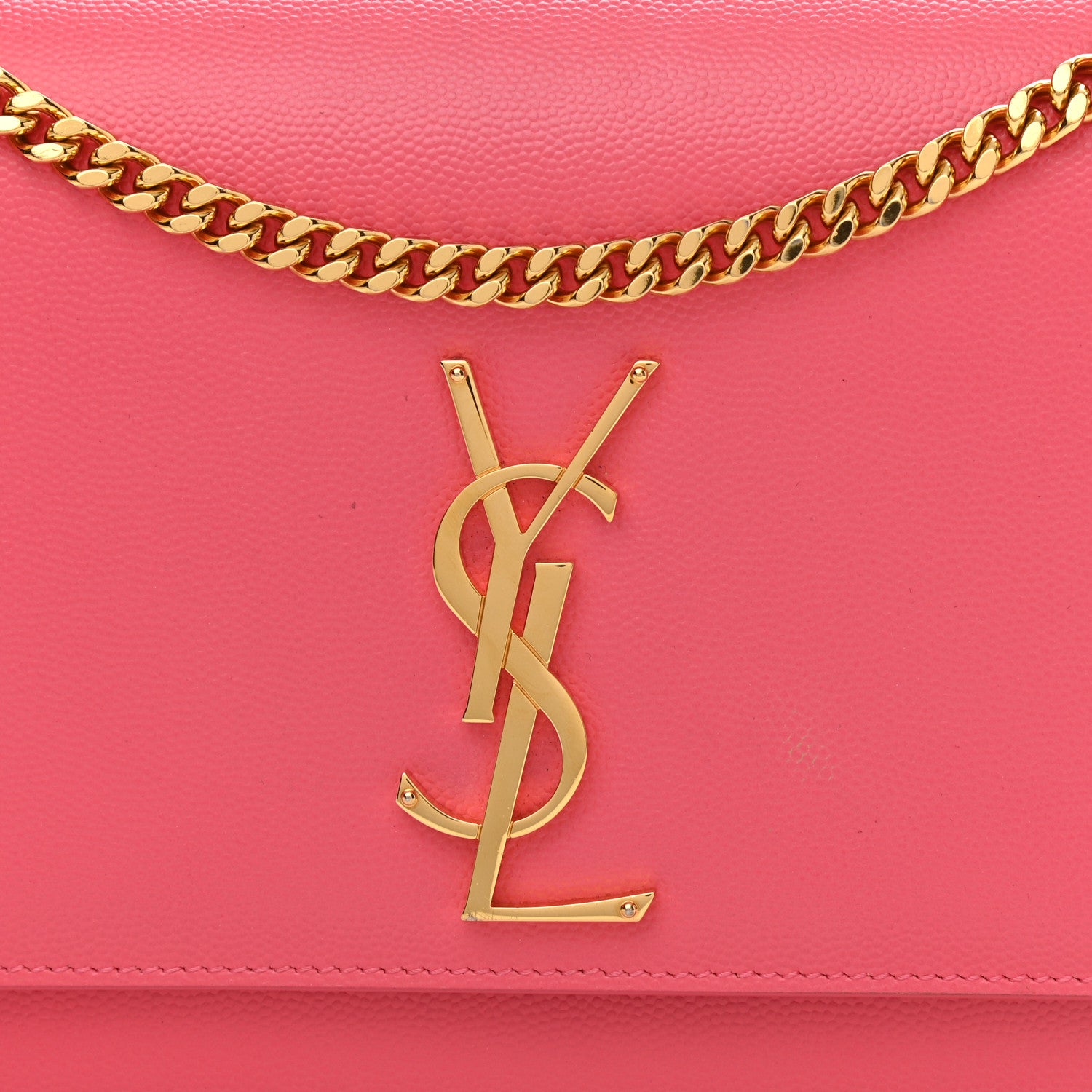 Saint Laurent Grain De Poudre Medium Classic Monogram Kate Satchel Rose Clair 9 of 15