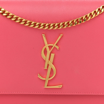 Saint Laurent Grain De Poudre Medium Classic Monogram Kate Satchel Rose Clair 9 of 15