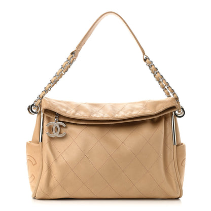 Chanel Lambskin Stitched Medium Ultimate Soft Tote Beige 1 of 11