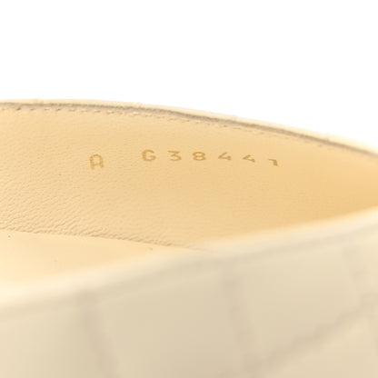 Chanel Patent Lambskin Quilted Cap Toe Ballerina Flats 37.5 Ivory Black 38 Ivory Black 8 of 9