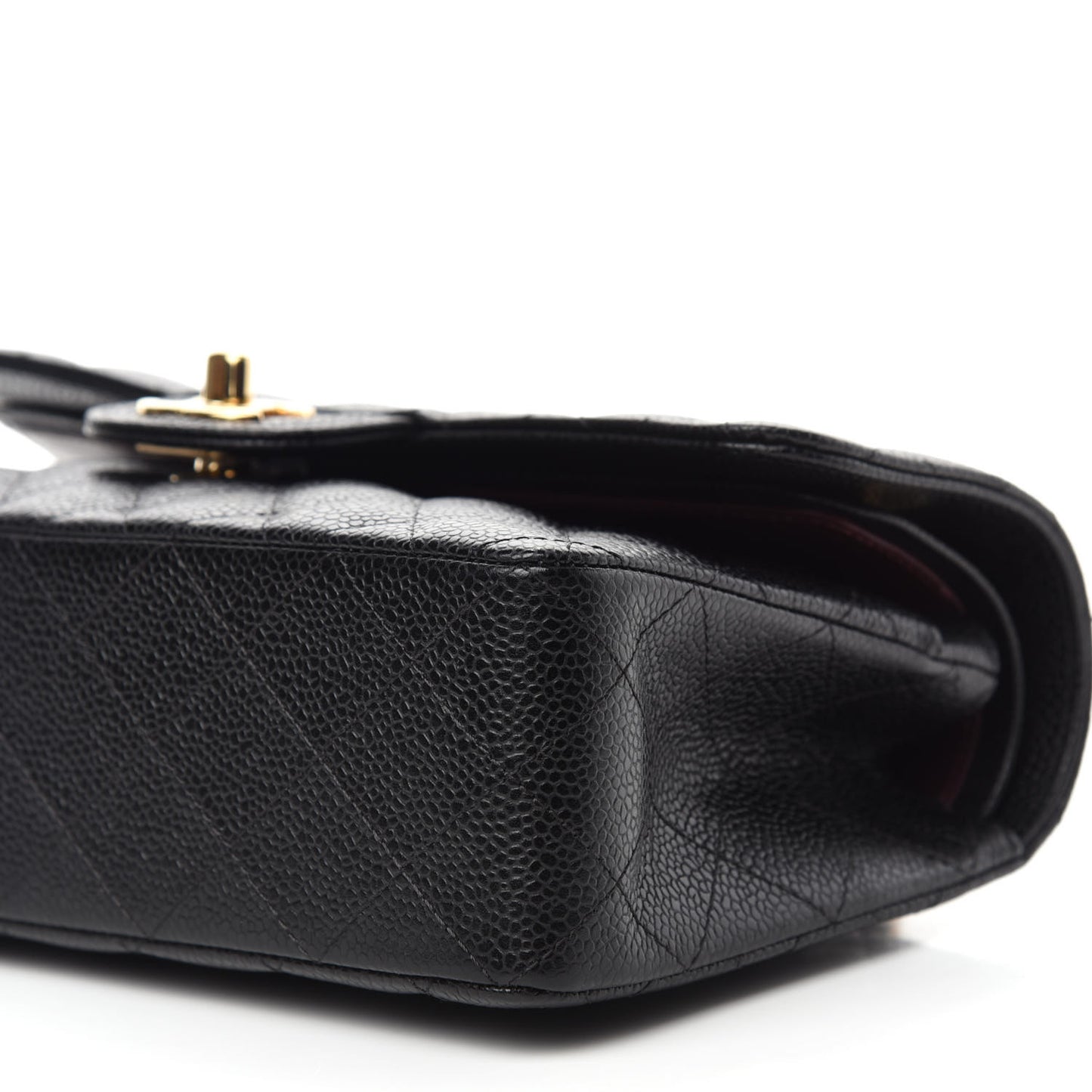 Caviar Quilted Small Double Flap Black