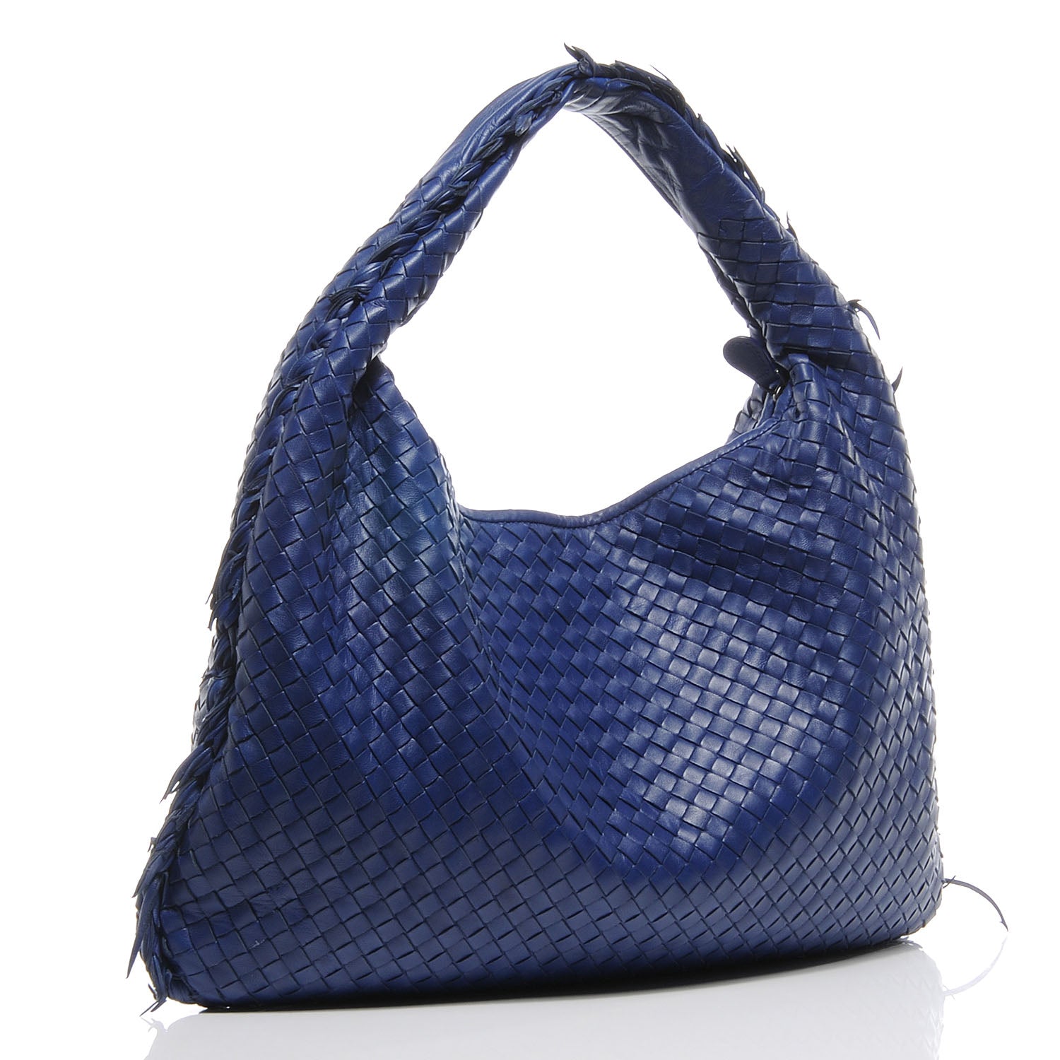 Bottega Veneta Nappa Intrecciato Fuzzy Maxi Veneta Hobo Sapphire 3 of 8