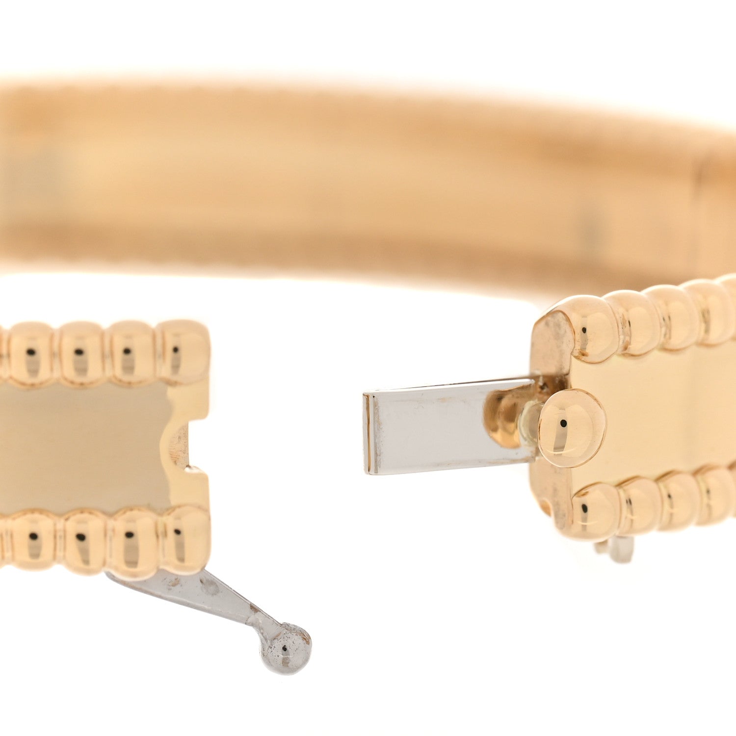 Van Cleef & Arpels 18K Yellow Gold Perlee Signature Bangle Bracelet S 3 of 5