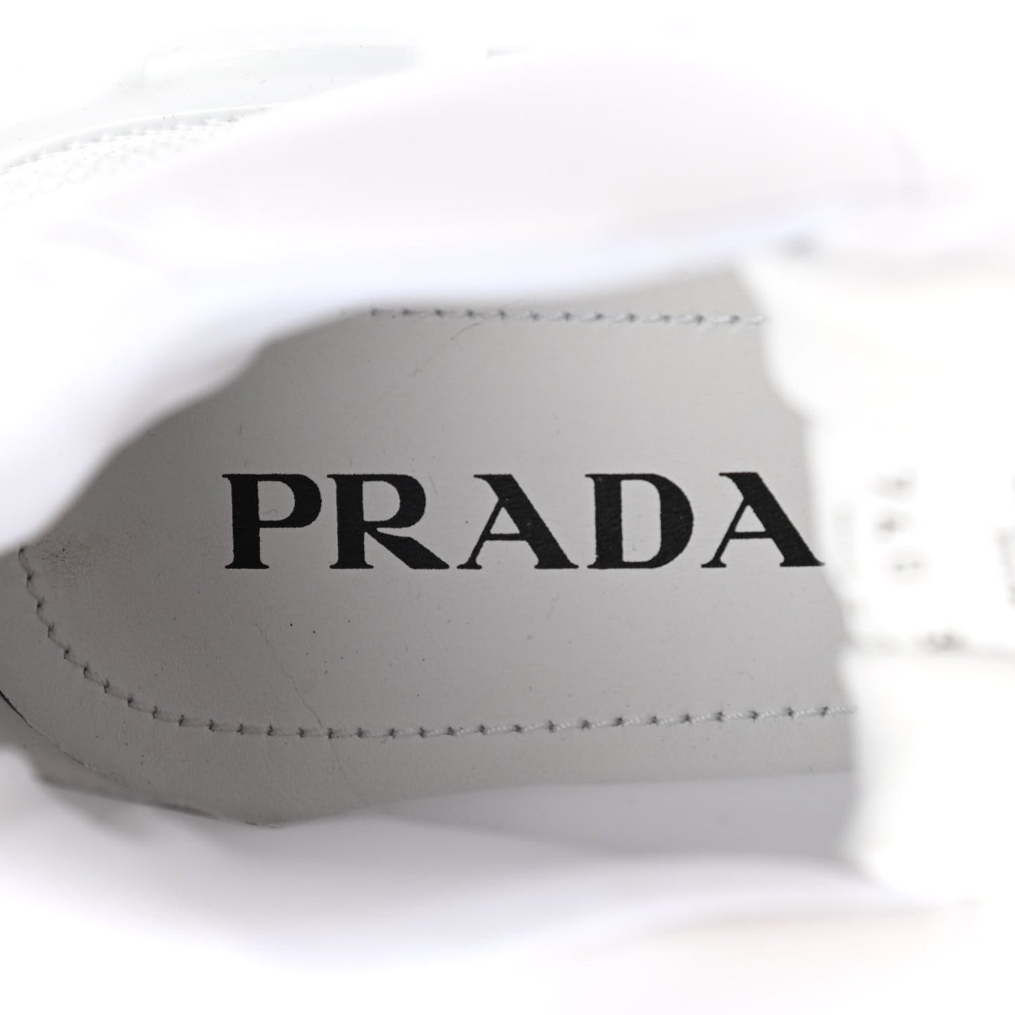 Re-Nylon Gabardine Rubber Triangle Logo Quilted Womens Rush Piuma 50mm Mid Sneakers 39.5 White