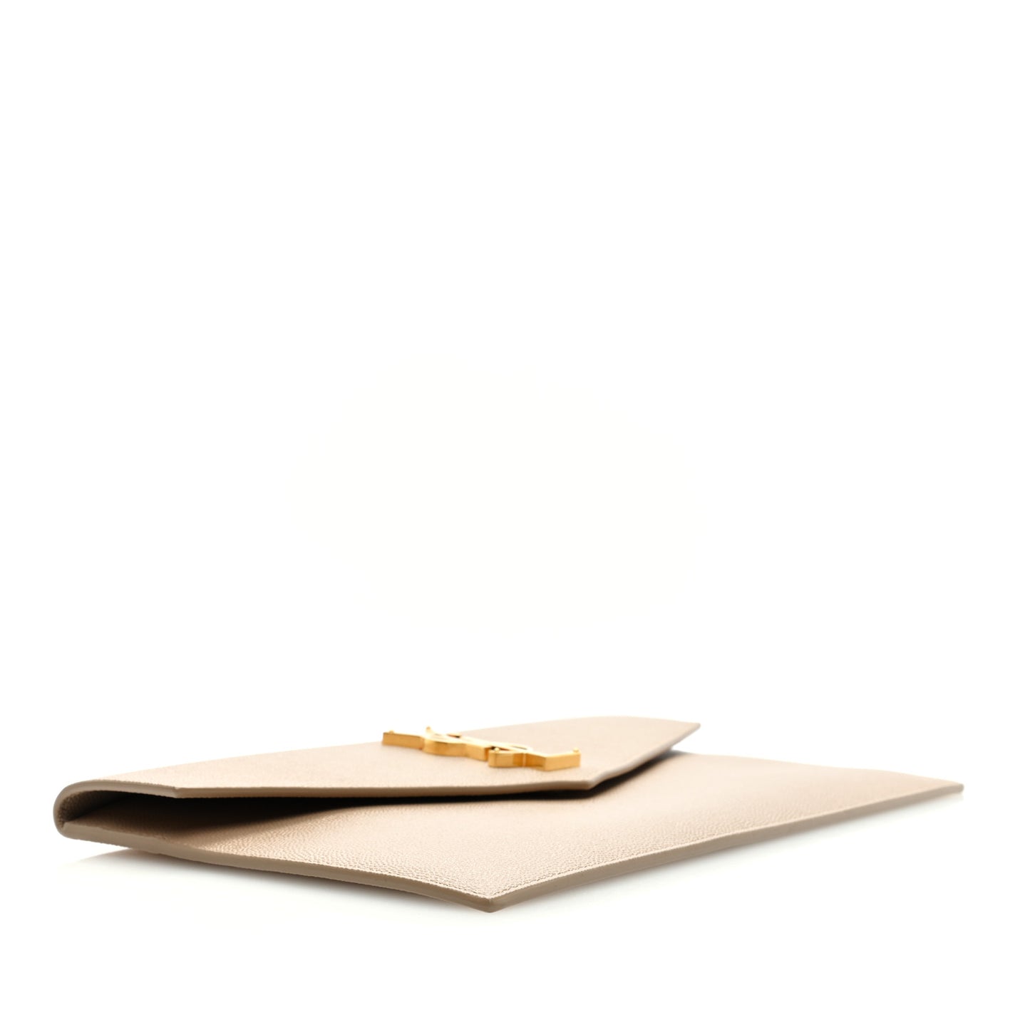 SAINT LAURENT Grain De Poudre Uptown Pouch Dark Beige