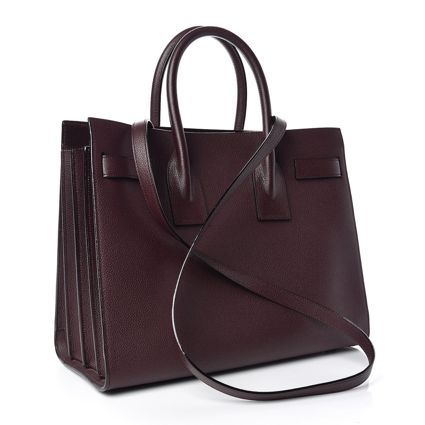Grained Calfskin Small Classic Sac De Jour Amaranto