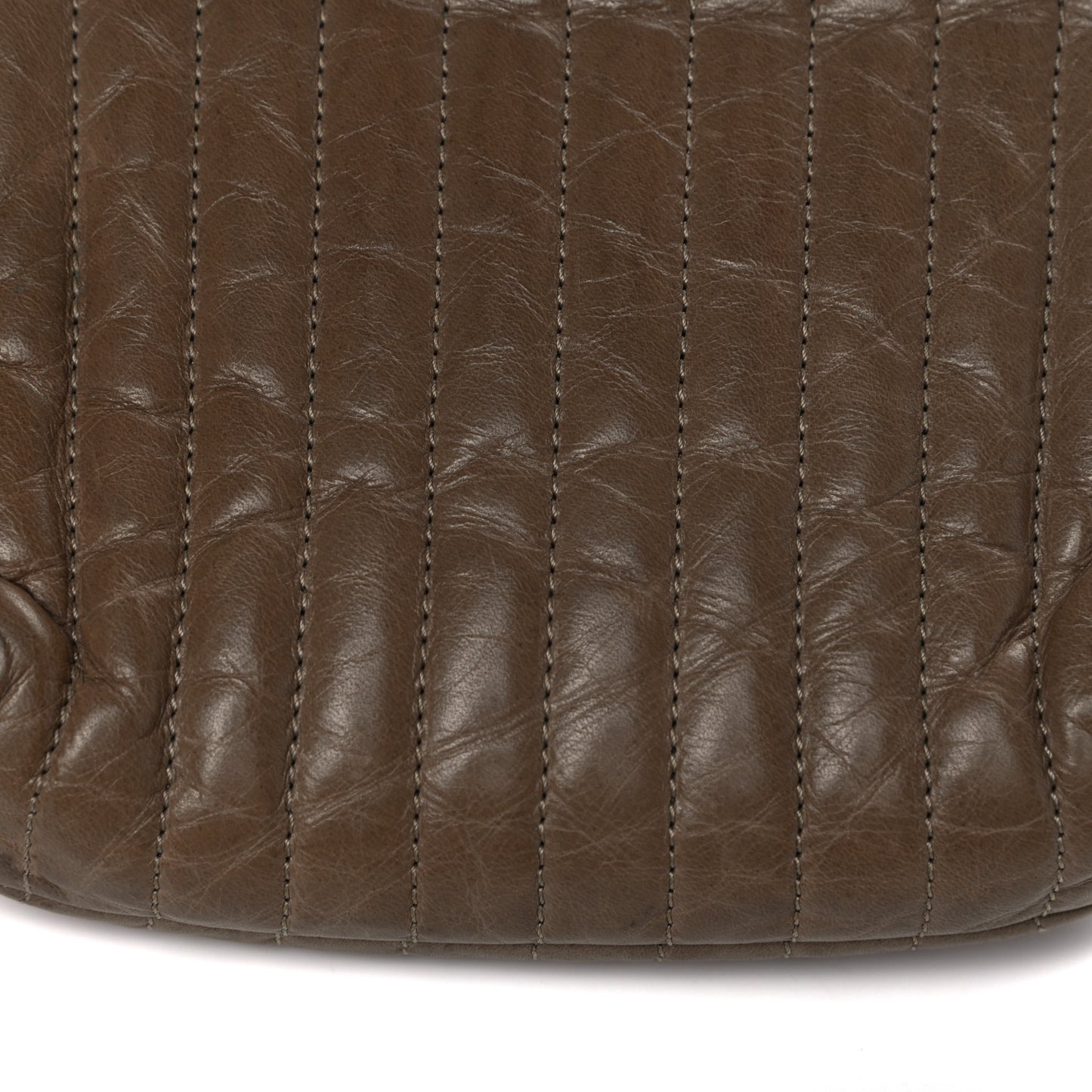 Lambskin Quilted Mini Happy Pop Crossbody Brown