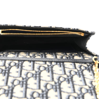 Christian Dior Oblique 30 Montaigne 2-In-1 Pouch Blue 5 of 9