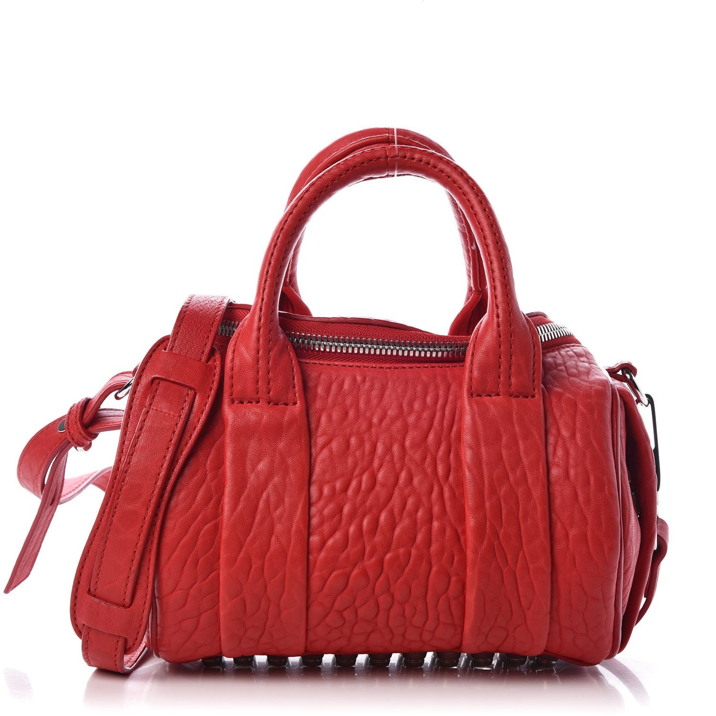 Pebbled Lambskin Mini Rockie Red Rhodium Hardware