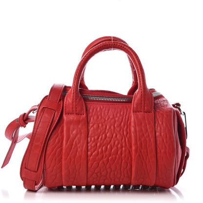 Alexander Wang Pebbled Lambskin Mini Rockie Red Rhodium Hardware 1 of 8