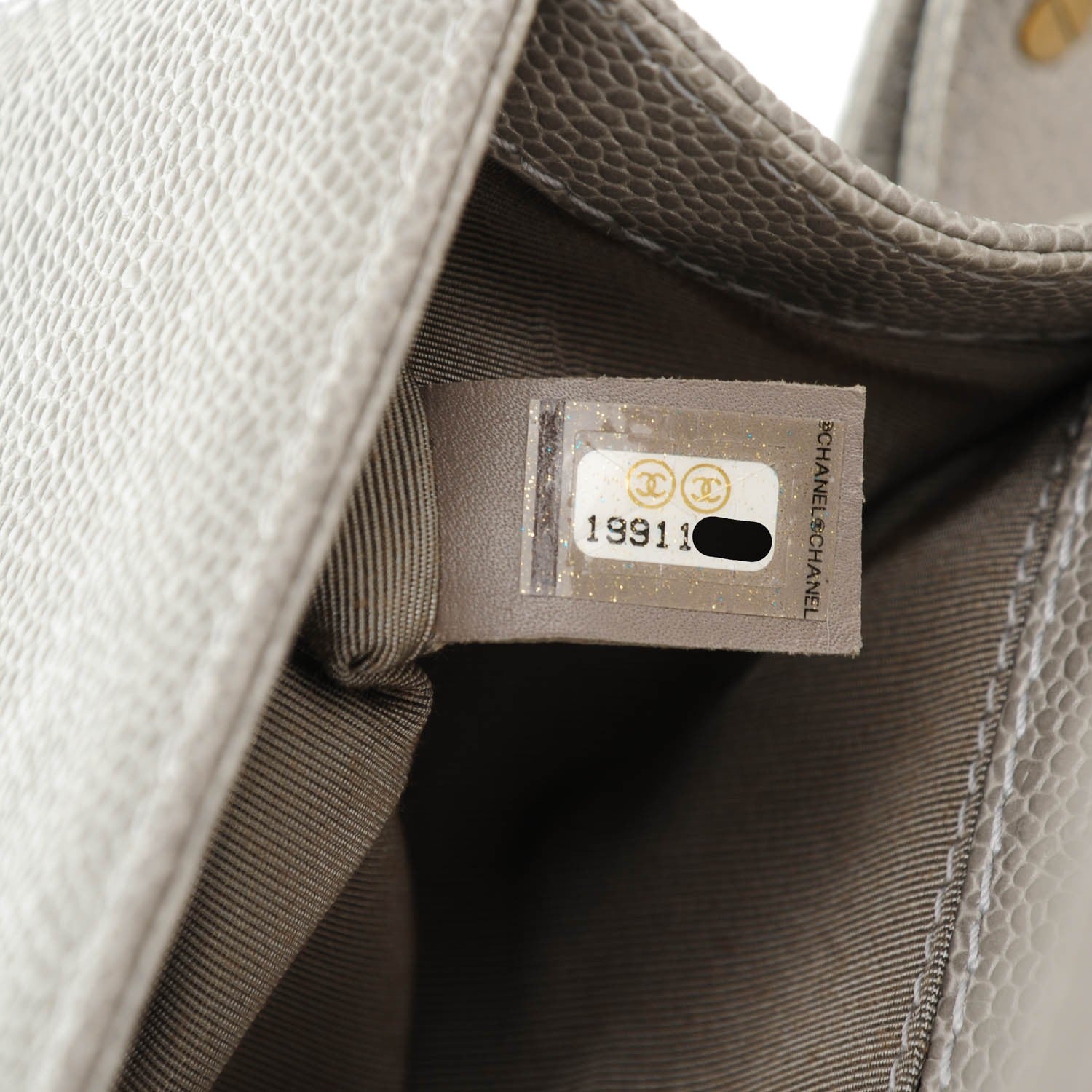 Chanel Caviar Quilted Small Boy Flap Light Grey 7 of 7